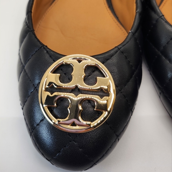 NWOB Tory Burch Womens Quilted Flats Black Size 8.5 - Picture 3 of 7